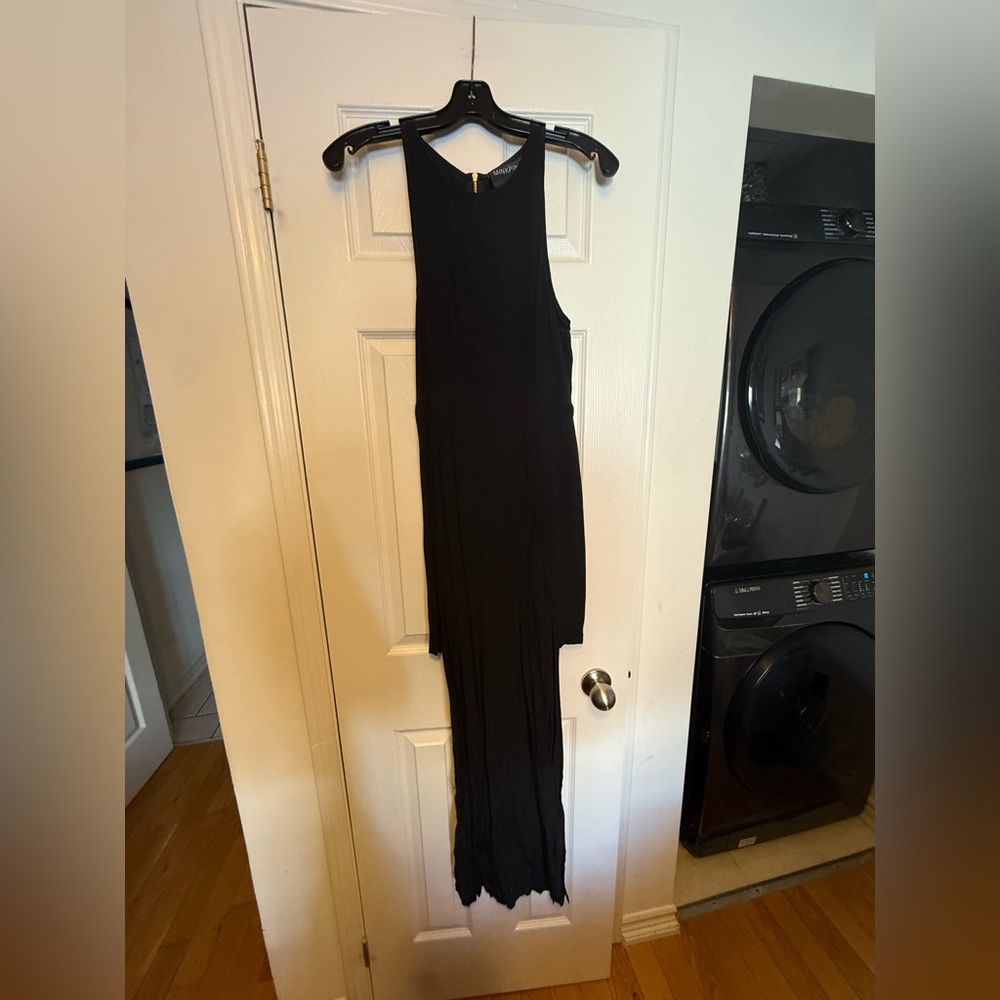 Minkpink Black halter style dress with side slits